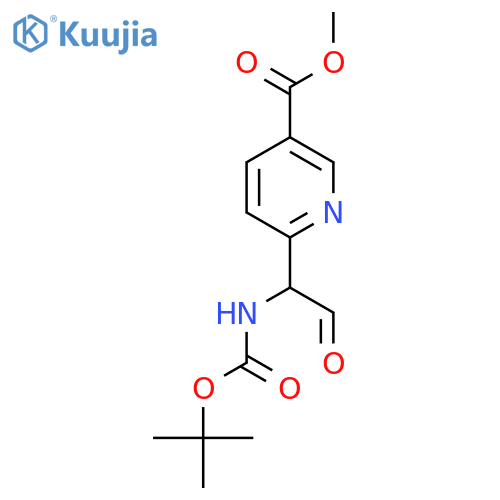 methyl 6-(1-{(tert-butoxy)carbonylamino}-2-oxoethyl)pyridine-3-carboxylate structure
