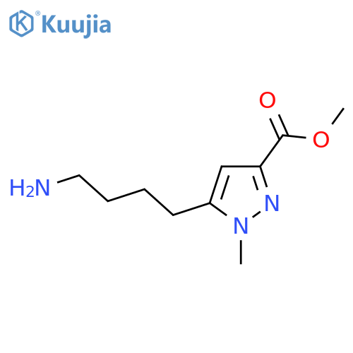 methyl 5-(4-aminobutyl)-1-methyl-1H-pyrazole-3-carboxylate structure