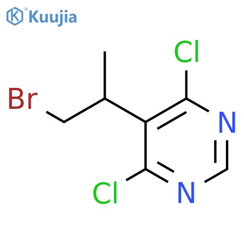 5-(1-bromopropan-2-yl)-4,6-dichloropyrimidine structure