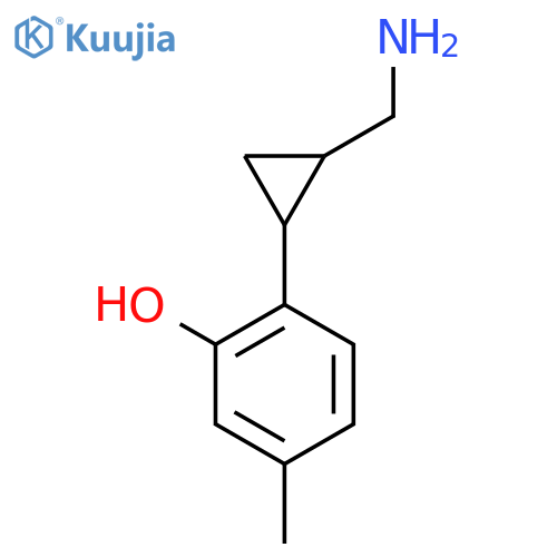 2-2-(aminomethyl)cyclopropyl-5-methylphenol structure