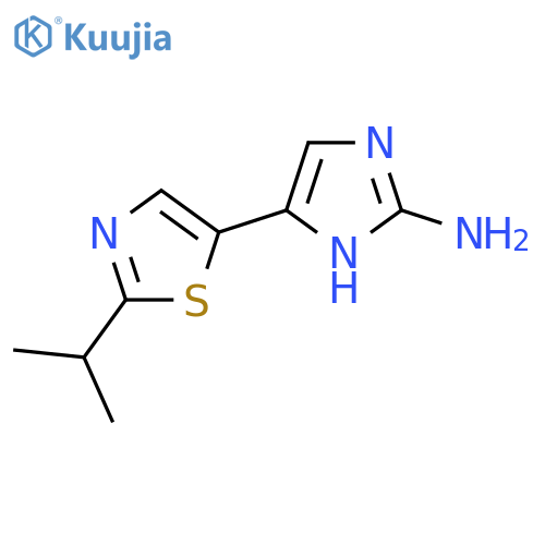 5-2-(propan-2-yl)-1,3-thiazol-5-yl-1H-imidazol-2-amine structure