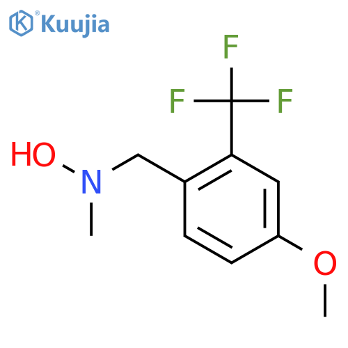 N-{[4-methoxy-2-(trifluoromethyl)phenyl]methyl}-N-methylhydroxylamine structure