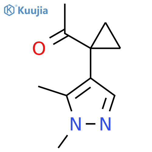 1-1-(1,5-dimethyl-1H-pyrazol-4-yl)cyclopropylethan-1-one structure
