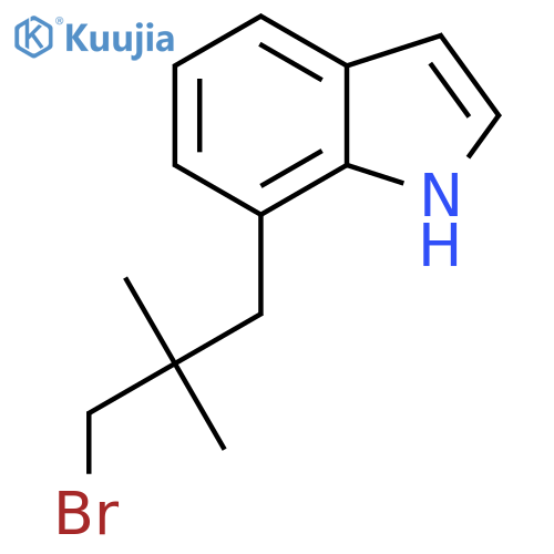 7-(3-bromo-2,2-dimethylpropyl)-1H-indole structure