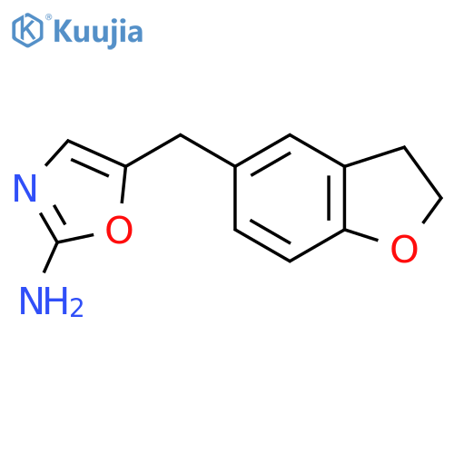 5-(2,3-dihydro-1-benzofuran-5-yl)methyl-1,3-oxazol-2-amine structure