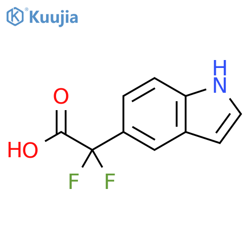 2,2-difluoro-2-(1H-indol-5-yl)acetic acid structure
