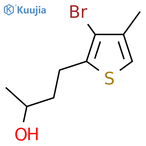 4-(3-bromo-4-methylthiophen-2-yl)butan-2-ol structure