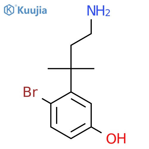 3-(4-amino-2-methylbutan-2-yl)-4-bromophenol structure