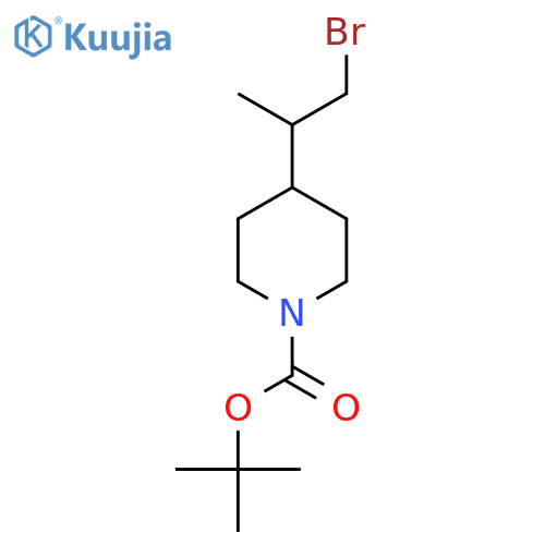 tert-butyl 4-(1-bromopropan-2-yl)piperidine-1-carboxylate structure