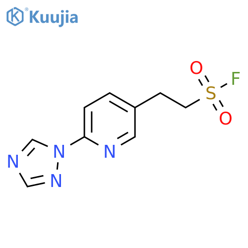 2-6-(1H-1,2,4-triazol-1-yl)pyridin-3-ylethane-1-sulfonyl fluoride structure