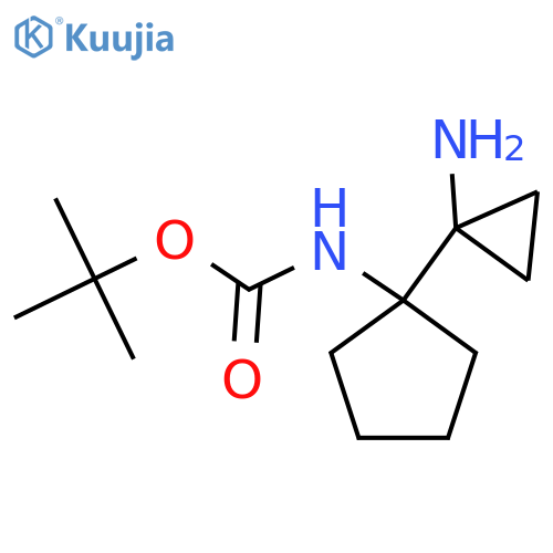 tert-butyl N-1-(1-aminocyclopropyl)cyclopentylcarbamate structure