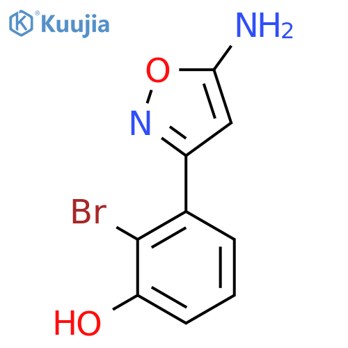 3-(5-amino-1,2-oxazol-3-yl)-2-bromophenol structure