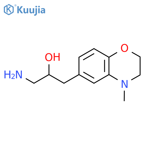 1-amino-3-(4-methyl-3,4-dihydro-2H-1,4-benzoxazin-6-yl)propan-2-ol structure