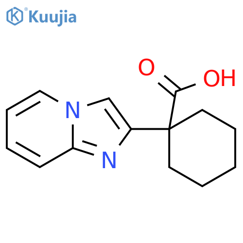 1-{imidazo1,2-apyridin-2-yl}cyclohexane-1-carboxylic acid structure
