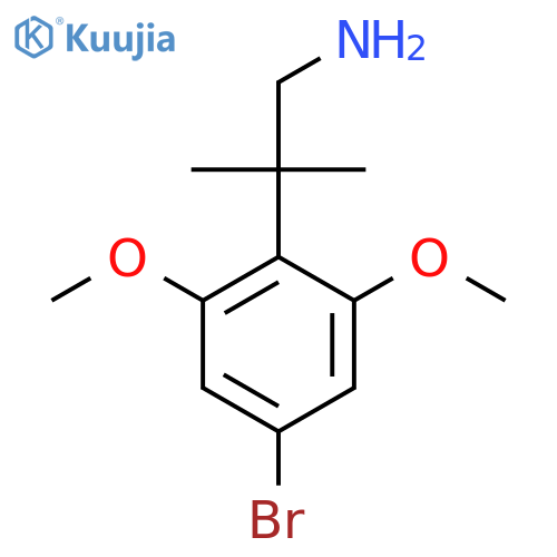 2-(4-bromo-2,6-dimethoxyphenyl)-2-methylpropan-1-amine structure