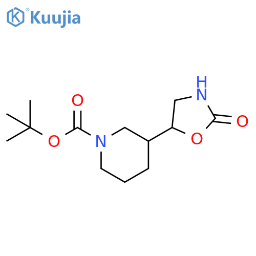 tert-butyl 3-(2-oxo-1,3-oxazolidin-5-yl)piperidine-1-carboxylate structure