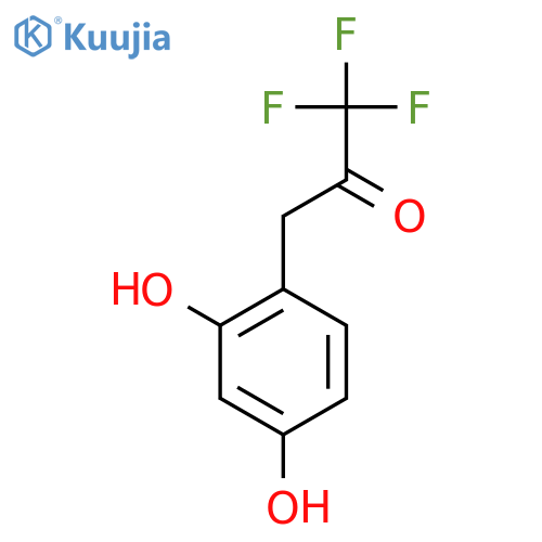 3-(2,4-dihydroxyphenyl)-1,1,1-trifluoropropan-2-one structure