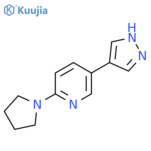 5-(1H-pyrazol-4-yl)-2-(pyrrolidin-1-yl)pyridine structure