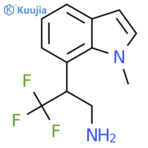 3,3,3-trifluoro-2-(1-methyl-1H-indol-7-yl)propan-1-amine structure