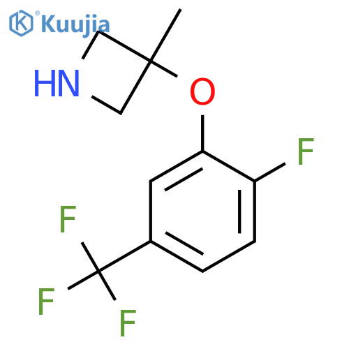 3-2-fluoro-5-(trifluoromethyl)phenoxy-3-methylazetidine structure