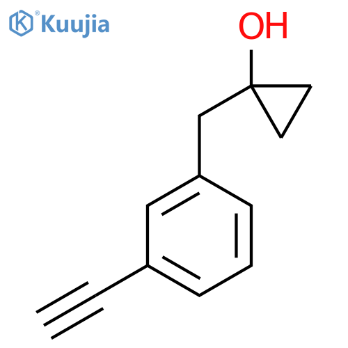1-(3-ethynylphenyl)methylcyclopropan-1-ol structure