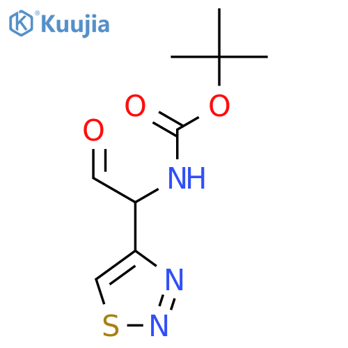 tert-butyl N-2-oxo-1-(1,2,3-thiadiazol-4-yl)ethylcarbamate structure