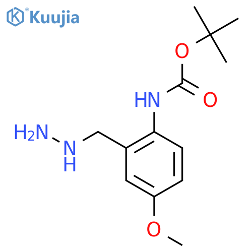 tert-butyl N-2-(hydrazinylmethyl)-4-methoxyphenylcarbamate structure