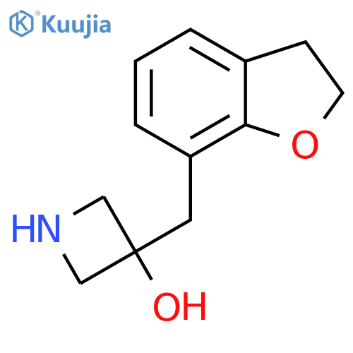 3-(2,3-dihydro-1-benzofuran-7-yl)methylazetidin-3-ol structure