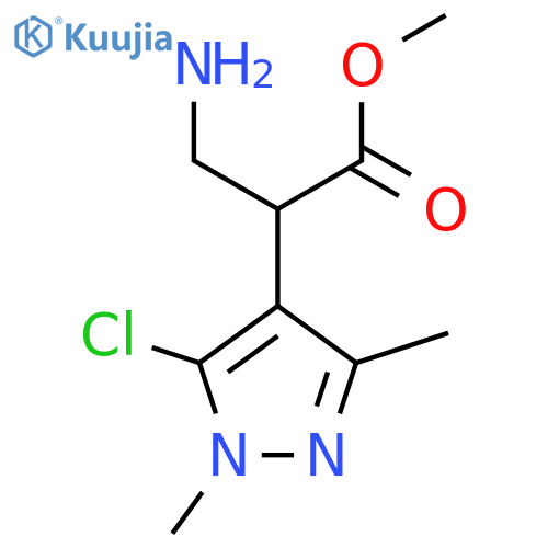 methyl 3-amino-2-(5-chloro-1,3-dimethyl-1H-pyrazol-4-yl)propanoate structure