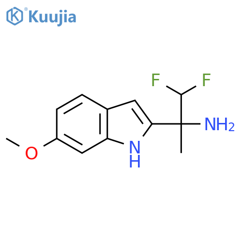 1,1-difluoro-2-(6-methoxy-1H-indol-2-yl)propan-2-amine structure