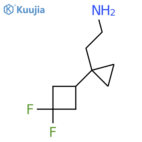 2-1-(3,3-difluorocyclobutyl)cyclopropylethan-1-amine structure