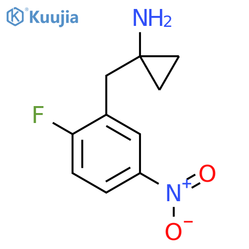 1-(2-fluoro-5-nitrophenyl)methylcyclopropan-1-amine structure