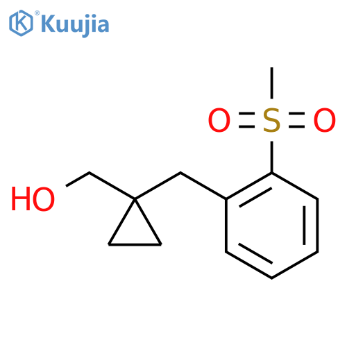{1-(2-methanesulfonylphenyl)methylcyclopropyl}methanol structure