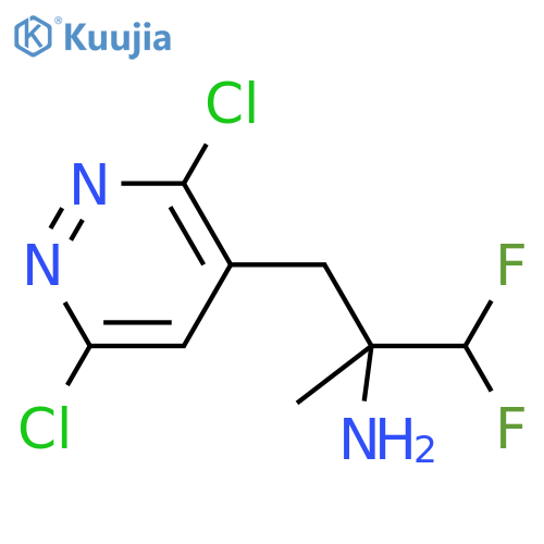 3-(3,6-dichloropyridazin-4-yl)-1,1-difluoro-2-methylpropan-2-amine structure