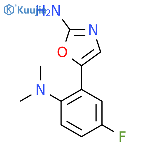 5-2-(dimethylamino)-5-fluorophenyl-1,3-oxazol-2-amine structure