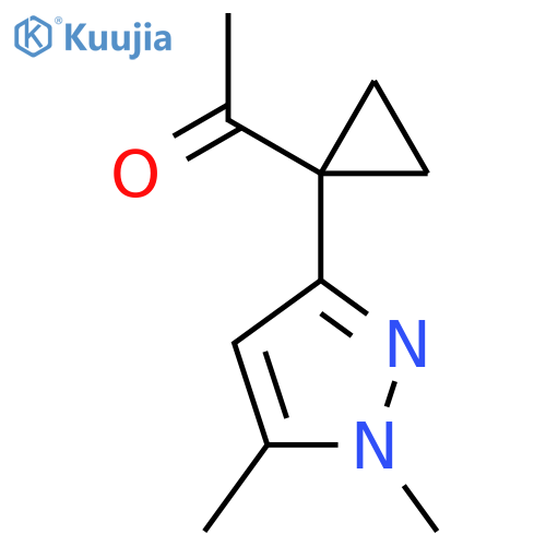 1-1-(1,5-dimethyl-1H-pyrazol-3-yl)cyclopropylethan-1-one structure