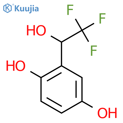 2-(2,2,2-trifluoro-1-hydroxyethyl)benzene-1,4-diol structure