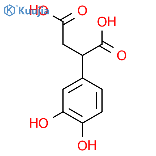 2-(3,4-dihydroxyphenyl)butanedioic acid structure