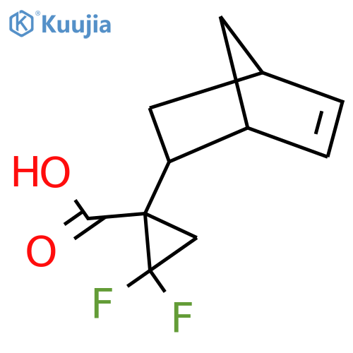 1-{bicyclo2.2.1hept-5-en-2-yl}-2,2-difluorocyclopropane-1-carboxylic acid structure