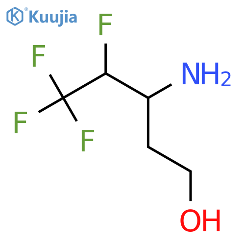 3-amino-4,5,5,5-tetrafluoropentan-1-ol structure