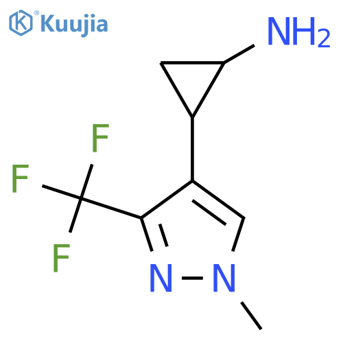 2-1-methyl-3-(trifluoromethyl)-1H-pyrazol-4-ylcyclopropan-1-amine structure