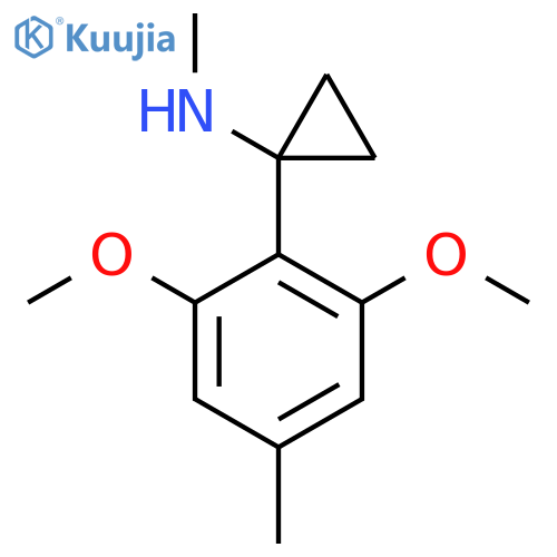 1-(2,6-dimethoxy-4-methylphenyl)-N-methylcyclopropan-1-amine structure