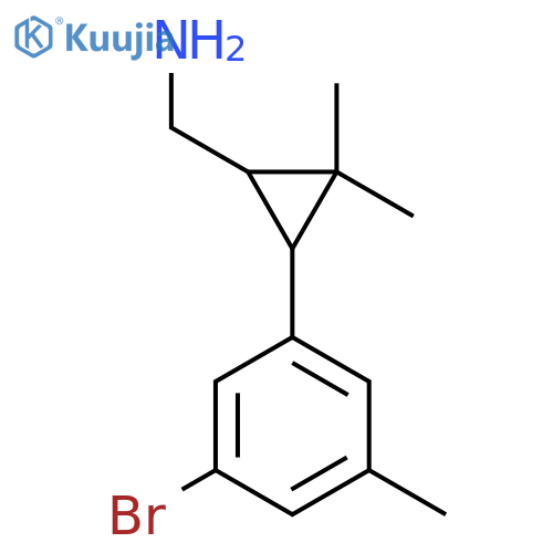 3-(3-bromo-5-methylphenyl)-2,2-dimethylcyclopropylmethanamine structure