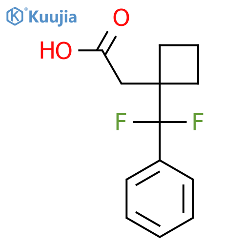 2-{1-difluoro(phenyl)methylcyclobutyl}acetic acid structure