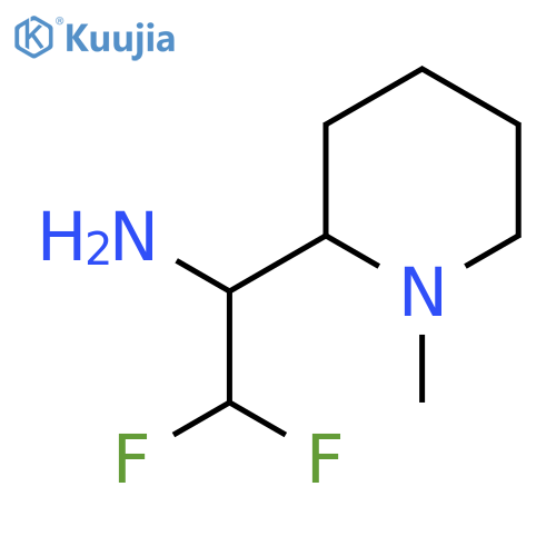 2,2-difluoro-1-(1-methylpiperidin-2-yl)ethan-1-amine structure