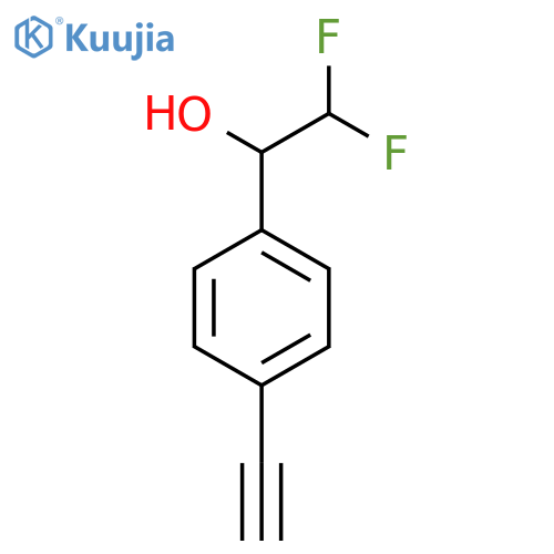 1-(4-ethynylphenyl)-2,2-difluoroethan-1-ol structure