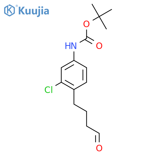tert-butyl N-3-chloro-4-(4-oxobutyl)phenylcarbamate structure