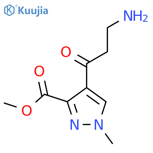 methyl 4-(3-aminopropanoyl)-1-methyl-1H-pyrazole-3-carboxylate structure