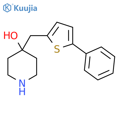 4-(5-phenylthiophen-2-yl)methylpiperidin-4-ol structure