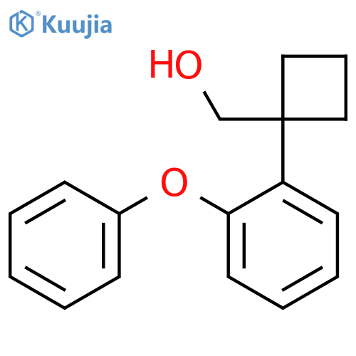 1-(2-phenoxyphenyl)cyclobutylmethanol structure